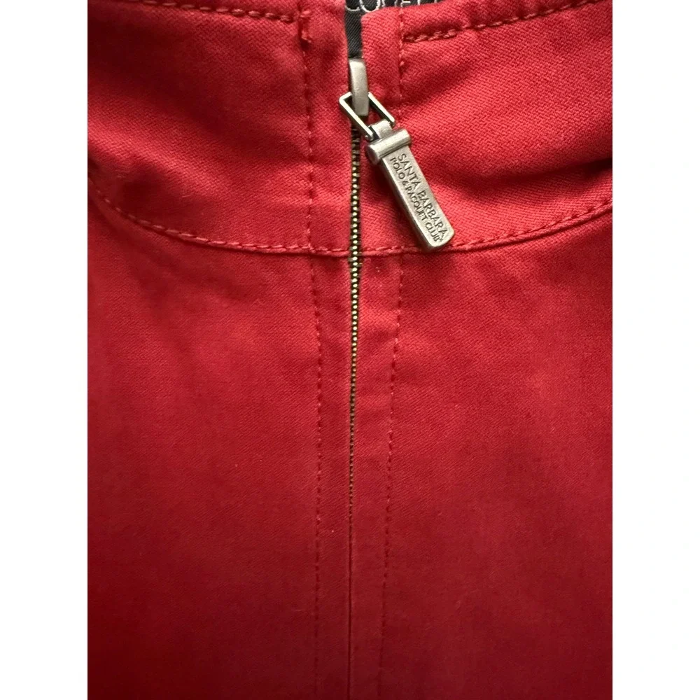 Santa Barbara Polo & Racquet Club Mens Red Harrington Jacket  Sz 175/92B